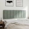 Coussin de tête de lit Hanko gris clair 140 cm velours 619965619965