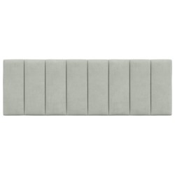 Coussin de tête de lit Hanko gris clair 140 cm velours 619965619965