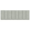 Coussin de tête de lit Hanko gris clair 140 cm velours 619965619965
