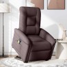 Fauteuil inclinable de massage Marron foncé Tissu 619966619966