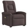 Fauteuil inclinable de massage Marron foncé Tissu 619966619966