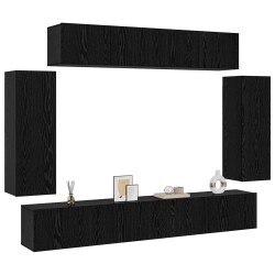 Ensemble meuble TV 6 pcs Chêne noir 100 x 30 x 30 cm 619968619968