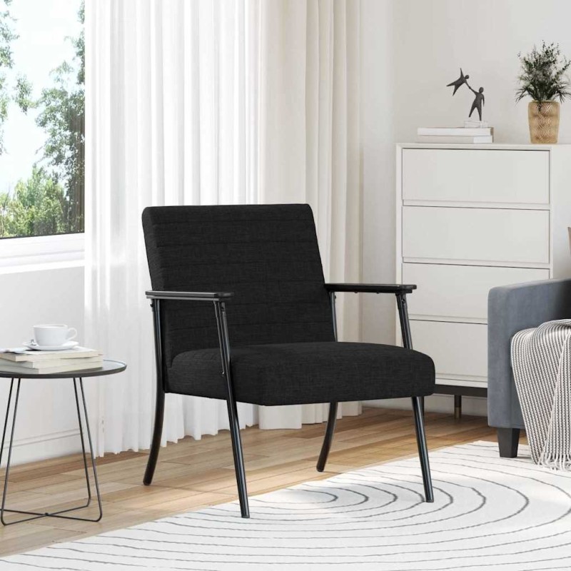 fauteuil Noir 59 x 75 x 78 cm tissu 619969619969