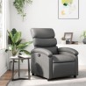 Fauteuil inclinable gris similicuir 619970619970