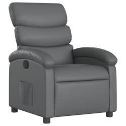 Fauteuil inclinable gris similicuir 619970619970