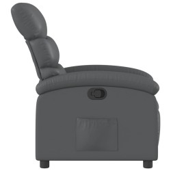 Fauteuil inclinable gris similicuir 619970619970
