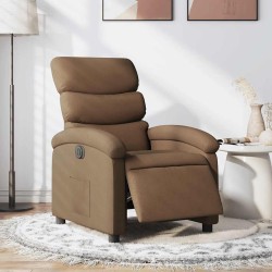 Fauteuil inclinable électrique Marron Tissu 619972619972