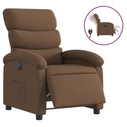 Fauteuil inclinable électrique Marron Tissu 619972619972