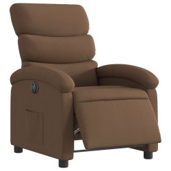 Fauteuil inclinable électrique Marron Tissu 619972619972