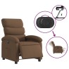 Fauteuil inclinable électrique Marron Tissu 619972619972