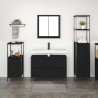 Ensemble de mobilier de salle de bain 3 pcs Chêne noir 619973619973
