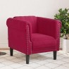 Fauteuil rouge bordeaux velours 619981619981