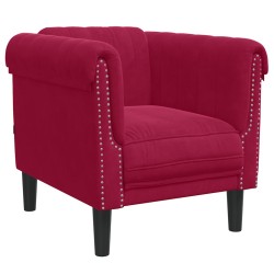 Fauteuil rouge bordeaux velours 619981619981