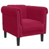 Fauteuil rouge bordeaux velours 619981619981
