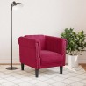 Fauteuil rouge bordeaux velours 619981619981