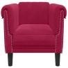 Fauteuil rouge bordeaux velours 619981619981