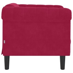 Fauteuil rouge bordeaux velours 619981619981