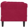 Fauteuil rouge bordeaux velours 619981619981