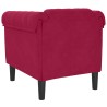 Fauteuil rouge bordeaux velours 619981619981