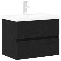 Meuble de Lavabo de Salle de Bain Chêne noir 60 x 39 x 62 cm 619983619983