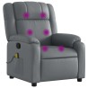Fauteuil de massage inclinable Gris Similicuir 619985619985