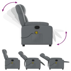 Fauteuil de massage inclinable Gris Similicuir 619985619985