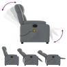 Fauteuil de massage inclinable Gris Similicuir 619985619985