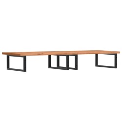 Étagère de vasque murale acier et bois massif de hêtre 619986619986