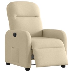 Fauteuil inclinable électrique Crème Tissu 619992619992
