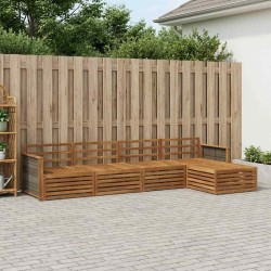 Ensemble de canapés d'extérieur 5 pcs Naturel 620004620004