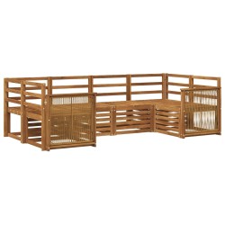 Ensemble de canapé d'angle 5 pcs Naturel Bois d'Acacia Massif 620011620011