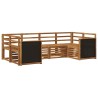 Ensemble de canapé d'angle 5 pcs Naturel Bois d'Acacia Massif 620018620018