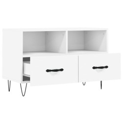 Meuble TV Blanc 80x36x50 cm Bois d'ingénierie 620043620043