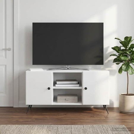 Meuble TV Blanc brillant 102 x 34,5 x 50 cm Bois d'ingénierie 620044620044