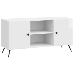 Meuble TV Blanc brillant 102 x 34,5 x 50 cm Bois d'ingénierie 620044620044