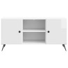 Meuble TV Blanc brillant 102 x 34,5 x 50 cm Bois d'ingénierie 620044620044