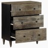 Buffet gris clair 60x33,5x75 cm bois de manguier massif 620048620048