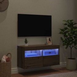 Meuble TV mural 80 x 30 x 40 cm Chêne artisanal 620057620057