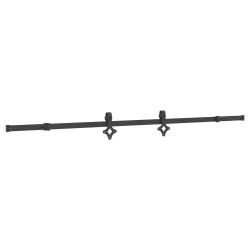 Porte coulissante NARVIK Naturel et noir 90 x 210 cm (213,5 cm) 620066620066