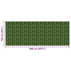 Écran de balcon avec feuilles Vert 400 x 150 cm 620071620071