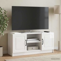 Meuble TV Blanc brillant 102 x 34,5 x 47 cm Bois d'ingénierie 620073620073