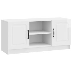 Meuble TV Blanc brillant 102 x 34,5 x 47 cm Bois d'ingénierie 620073620073