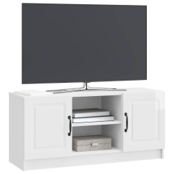 Meuble TV Blanc brillant 102 x 34,5 x 47 cm Bois d'ingénierie 620073620073
