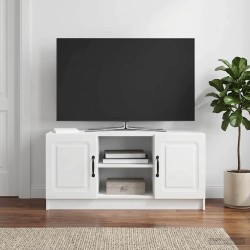 Meuble TV Blanc brillant 102 x 34,5 x 47 cm Bois d'ingénierie 620073620073