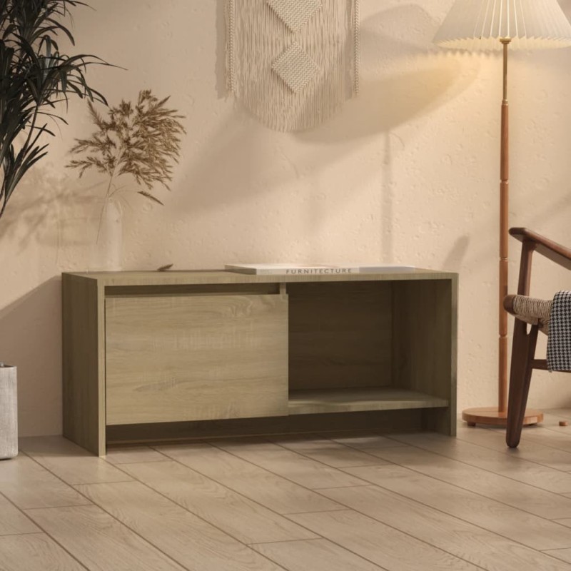 Meuble TV Chêne sonoma 90x35x40 cm Bois d'ingénierie 620081620081