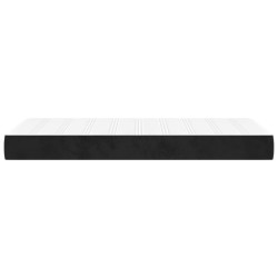 Matelas de lit à ressorts ensachés fermeté moyenne Noir 90x200x20 cm Velours 620084620084