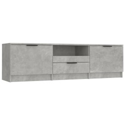 Meuble TV gris béton 140x35x40 cm bois d'ingénierie 620088620088