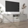 Meuble TV gris béton 140x35x40 cm bois d'ingénierie 620088620088
