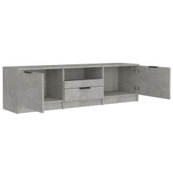 Meuble TV gris béton 140x35x40 cm bois d'ingénierie 620088620088