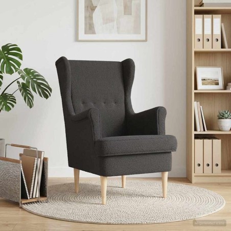Fauteuil Gris foncé Bouclé 620092620092